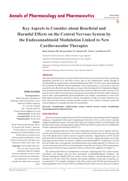 Key Aspects to Consider About Beneficial and Harmful Effects on the Central Nervous System by the Endocannabinoid Modulation Linked to New Cardiovascular Therapies