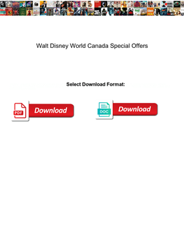 Walt Disney World Canada Special Offers