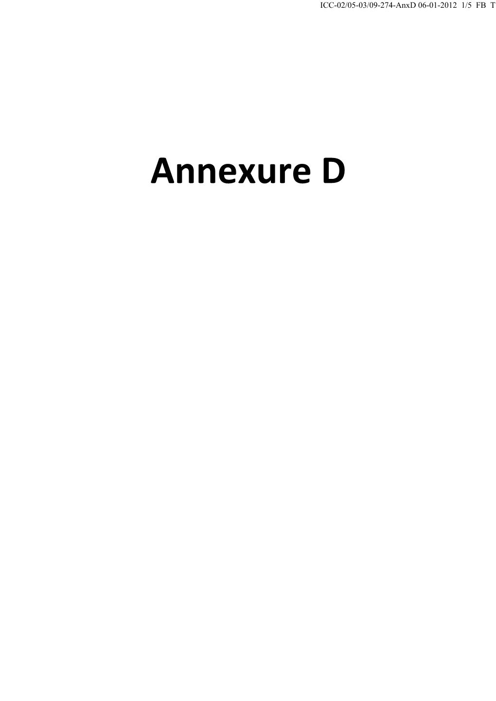 Annexure D ICC-02/05-03/09-274-Anxd 06-01-2012 2/5 FB T ICC-02/05-03/09-274-Anxd 06-01-2012 3/5 FB T