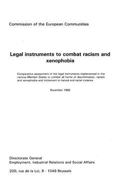 Legal Instruments to Combat Racism and Xenophobia