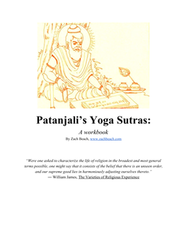 Patanjali's Yoga Sutras: a Workbook