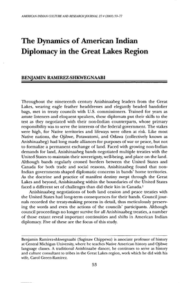 The Dynamics of American Indian Diplomacy in the Great Lakes Region