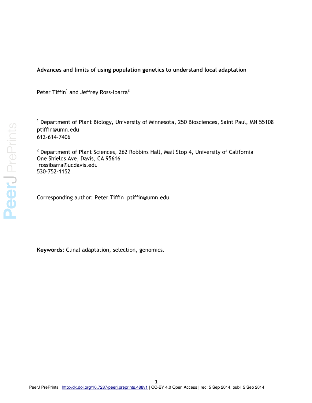 Advances and Limits of Using Population Genetics to Understand Local Adaptation