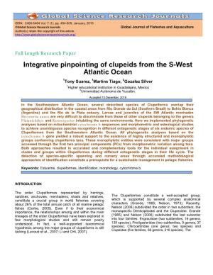 Integrative Pinpointing of Clupeids from the S-West Atlantic Ocean