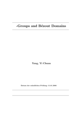 L-Groups and Bézout Domains