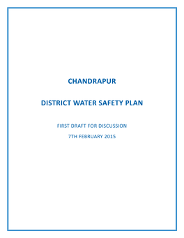 Chandrapur District Water Safety Plan