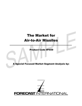 The Market for Air-To-Air Missiles