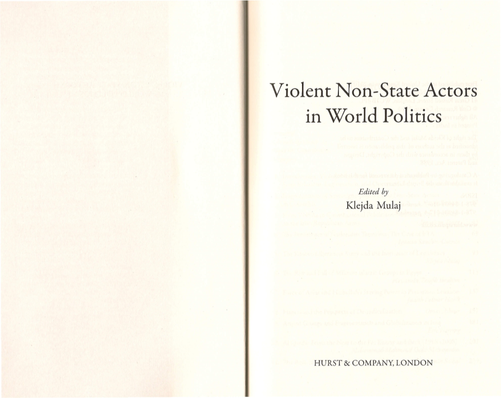 Violent Non-State Actors in World Politics