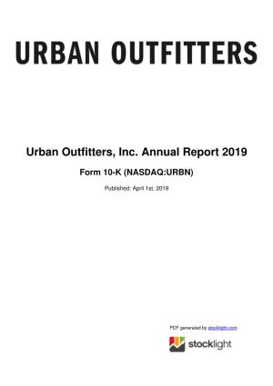 Urban Outfitters, Inc. Annual Report 2019