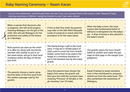 Baby Naming Ceremony – Naam Karan