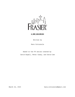 Frasier+Reboot+Script+By+Kara+Cutruzzula