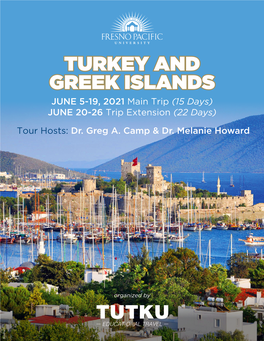 Fresno Pacific University Turkey and Greek Islands Travel Brochure