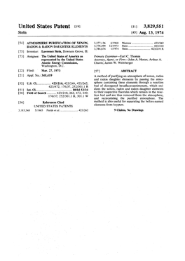 Atmosphere Purification of Xenon, Radon, and Radon Daughter Elements