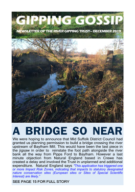 Gipping Gossip Newsletter of the River Gipping Trust– December 2019