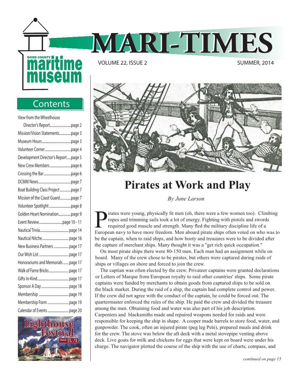 Mari-Timesmari-Times Volume 22, Issue 2 Summer, 2014