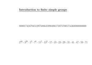 Introduction to Finite Simple Groups