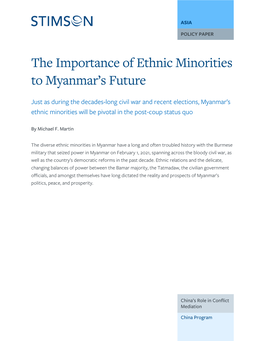 The Importance of Ethnic Minorities to Myanmar's Future