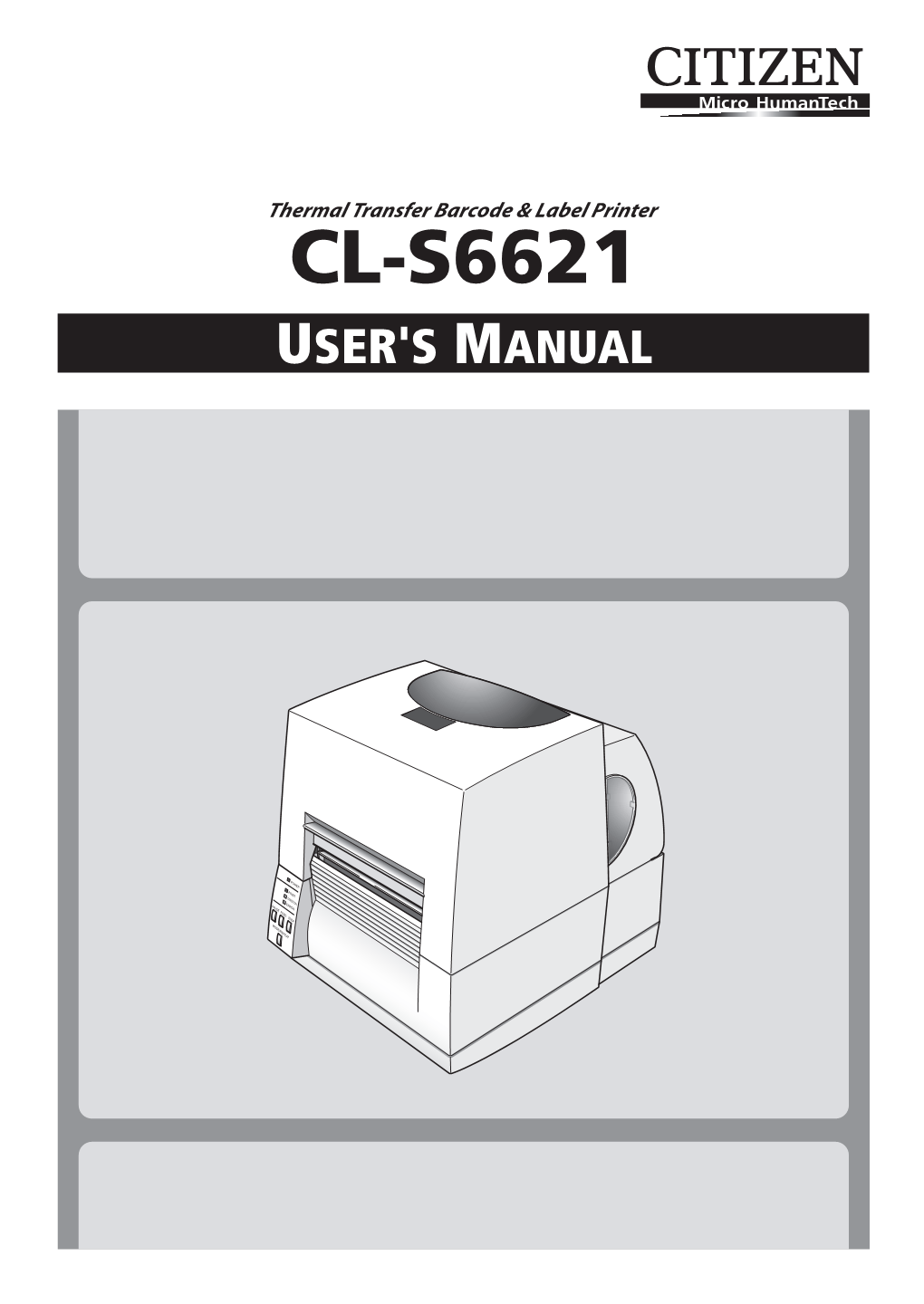 CL-S6621 USER's MANUAL CONTENTS Before Operation INTRODUCTION