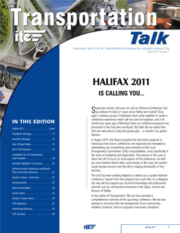 Transportation Talk We Have Provided a Student Chapter News