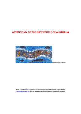 Astronomy of the First People of Australia
