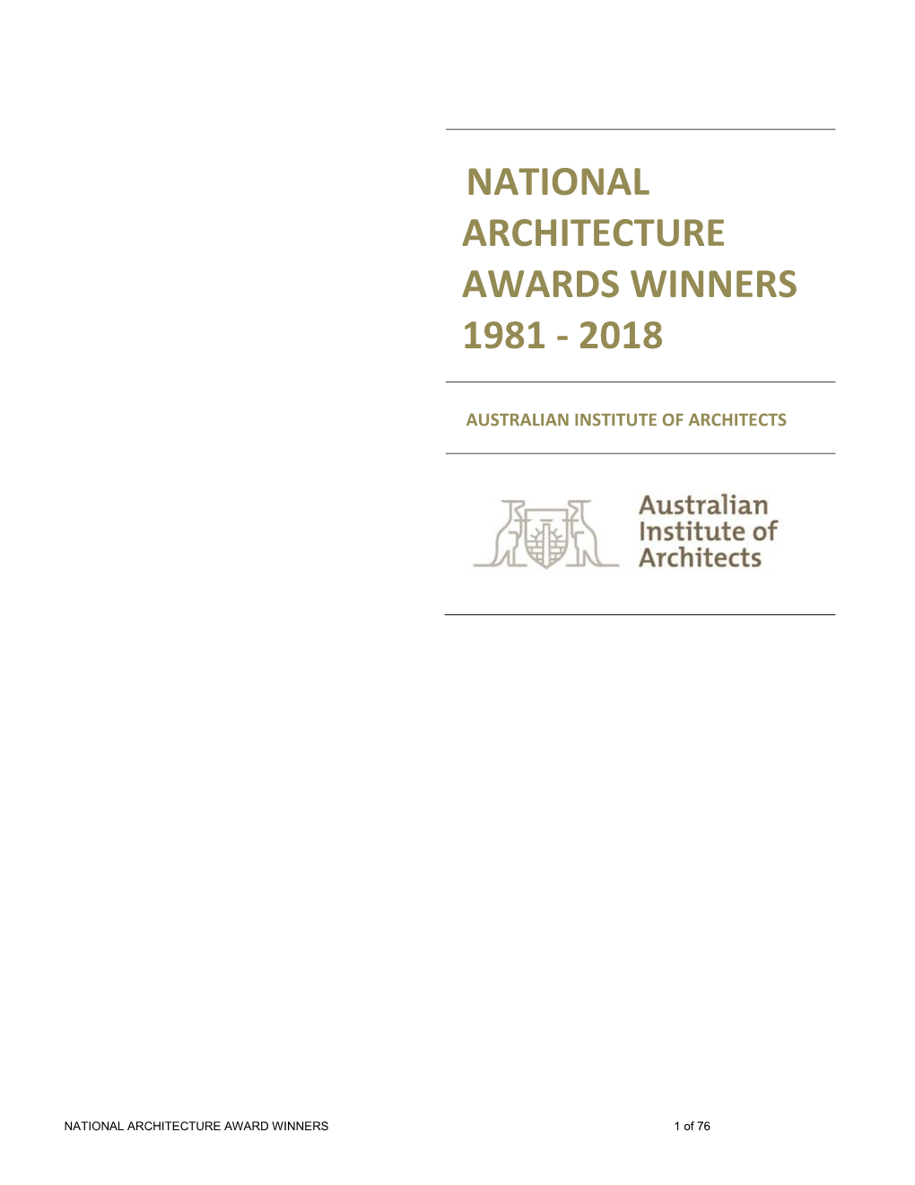 The Royal Australian Institute of Architects