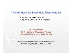 A Matrix Model for Black Hole Thermalization
