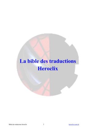 La Bible Des Traductions Heroclix