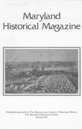 Maryland Historical Magazine, 1983, Volume 78, Issue No. 1