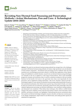 Revisiting Non-Thermal Food Processing and Preservation Methods—Action Mechanisms, Pros and Cons: a Technological Update (2016–2021)