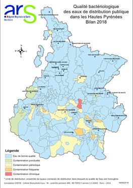 Qualité Bactériologique Des Eaux De Distribution Publique Dans Les Hautes Pyrénées Bilan 2018