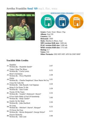 Aretha Franklin Soul '69 Mp3, Flac, Wma