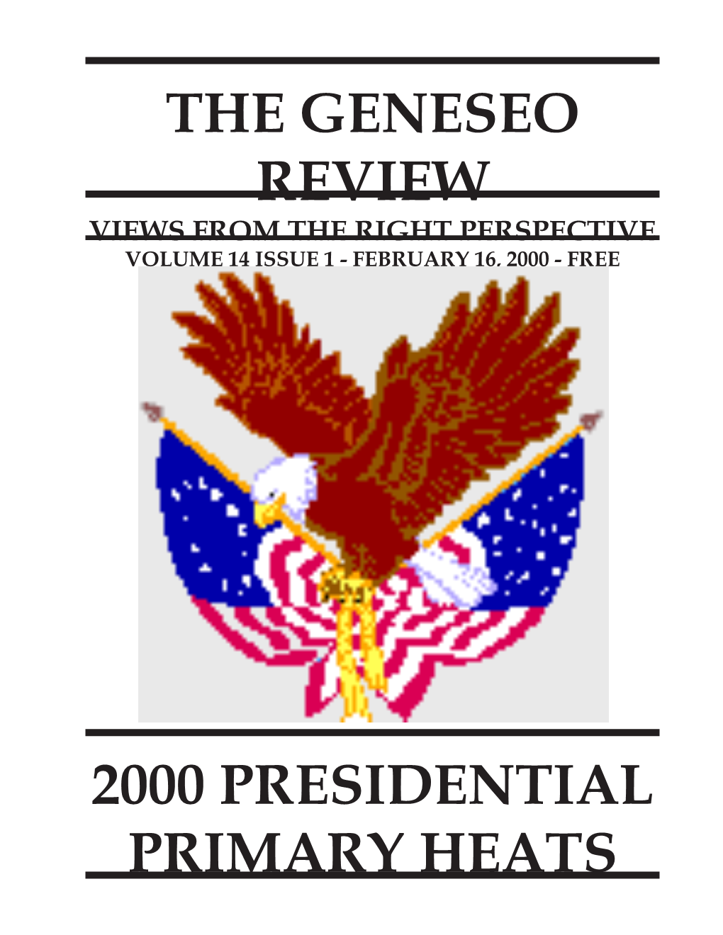 The Geneseo Review 2000 Presidential Primary Heats