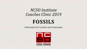Fossils 2019 Coaches Clinic Presentation (2020 Rules)