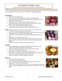 Quick Guide to Potato Varieties for Consumers