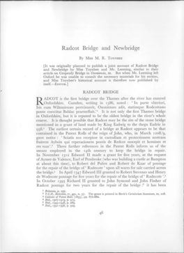 Radcot Bridge and Newbridge