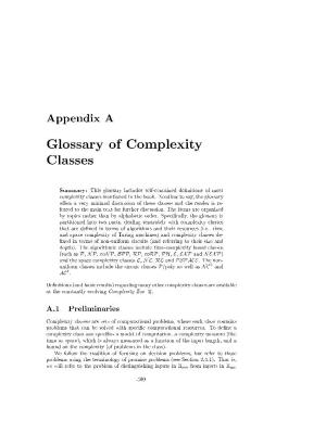 Glossary of Complexity Classes