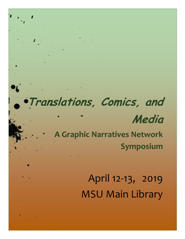 Translations, Comics, and Media a Graphic Narratives Network Symposium