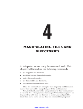 Manipulating Files and Directories
