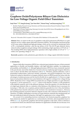 Graphene Oxide/Polystyrene Bilayer Gate Dielectrics for Low-Voltage Organic Field-Effect Transistors