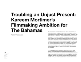 Kareem Mortimer's Filmmaking Ambition for the Bahamas