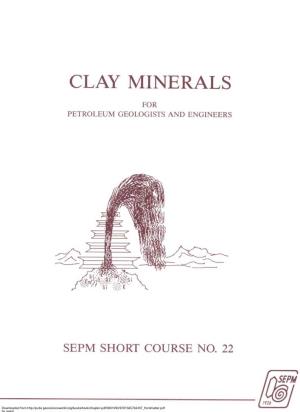 Clay Minerals for Petroleum Geologists and Engineers