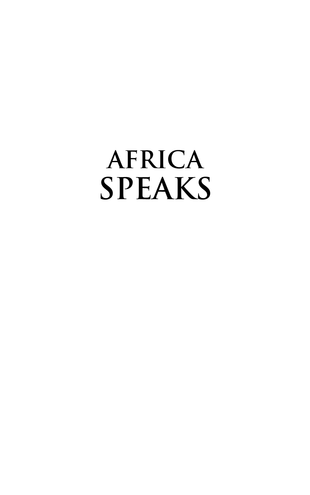 Africa Speaks