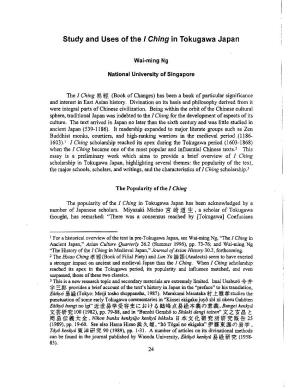 Study and Uses of the I Ching in Tokugawa Japan