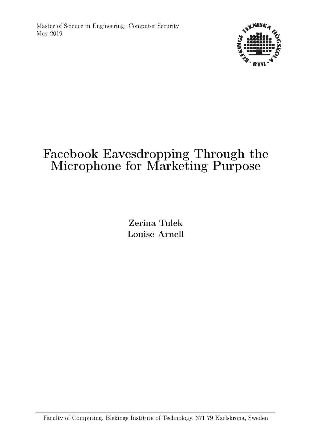 Facebook Eavesdropping Through the Microphone for Marketing Purpose