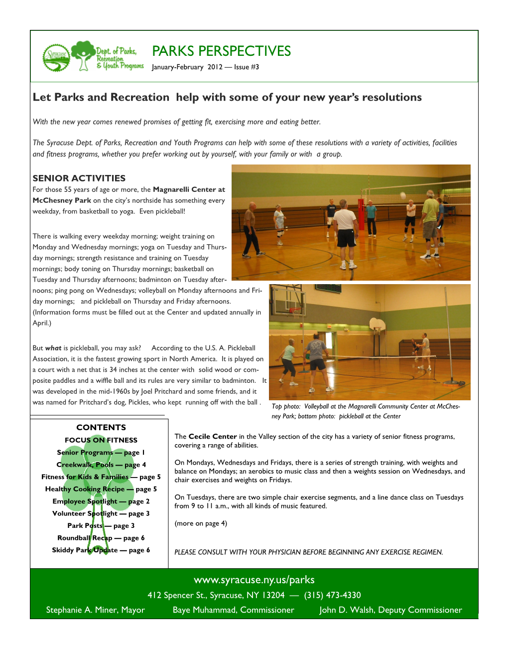 PARKS PERSPECTIVES January-February 2012 — Issue #3