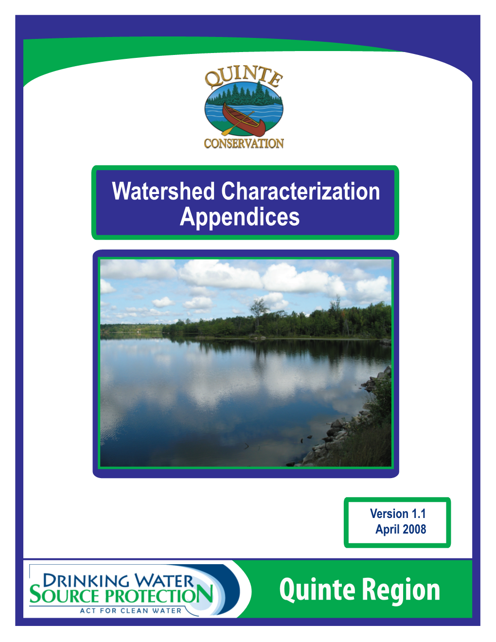 Watershed Characterization Appendices