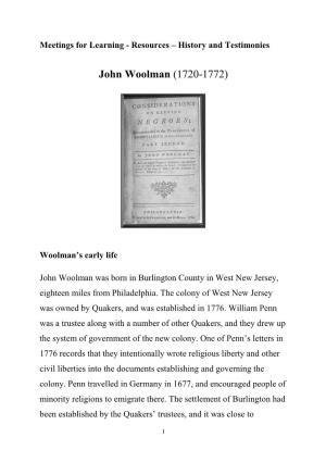 John Woolman (1720-1772)