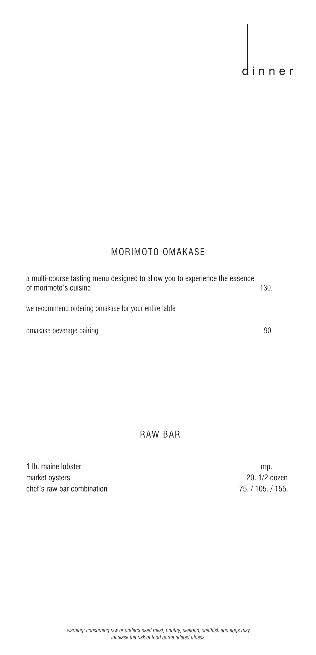 Morimoto Omakase Raw