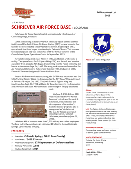 Schriever Air Force Base : Colorado
