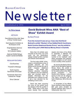 David Boitnott Wins ANA “Best of Show” Exhibit Award